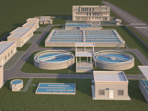 Wastewater Treatment Plant Modello 3D