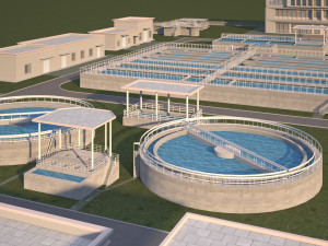 Wastewater Treatment Plant Modello 3D