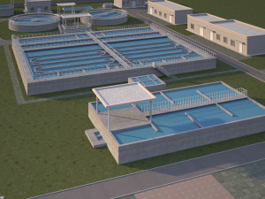 Wastewater Treatment Plant Modello 3D