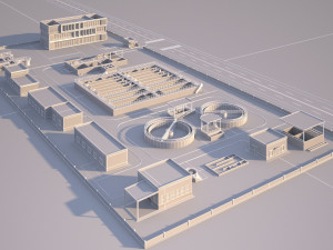 Wastewater Treatment Plant Modello 3D