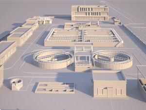 Wastewater Treatment Plant Modello 3D