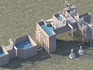 Wastewater treatment equipment 3D Модель