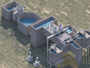 Wastewater treatment equipment Model 3D