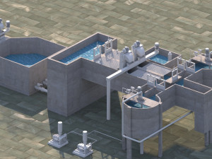 Wastewater treatment equipment Model 3D