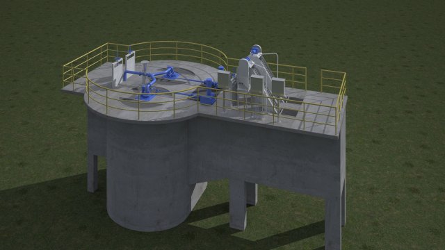 Wastewater Treatment Facility 3D Model .c4d .max .obj .3ds .fbx .stl .blend 