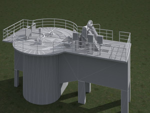 Wastewater Treatment Facility 3D Model