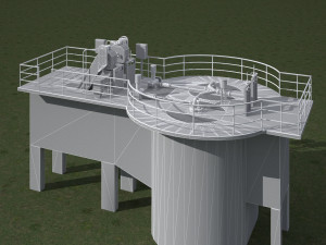 Wastewater Treatment Facility 3D Model