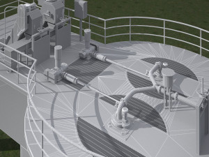 Wastewater Treatment Facility 3D Model
