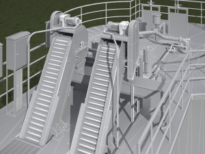 Wastewater Treatment Facility 3D Model