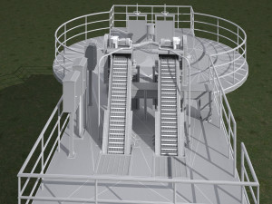 Wastewater Treatment Facility 3D Model