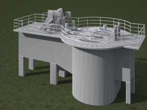 Wastewater Treatment Facility 3D Model
