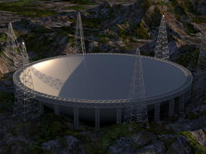 FAST tianyan chinese telescope Modelo 3D