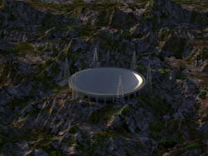 FAST tianyan chinese telescope Modelo 3D