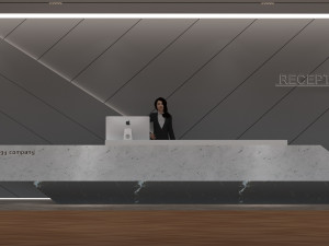 Front desk 3D 모델
