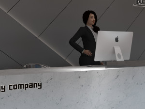 Front desk 3D Model