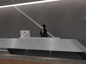 Front desk 3D Model