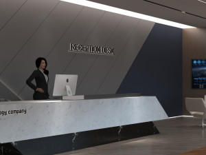 Front desk 3D Model