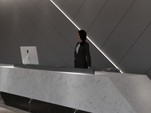 Front desk 3D Model