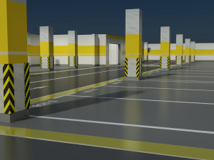 Garage Underground parking lot Model 3D