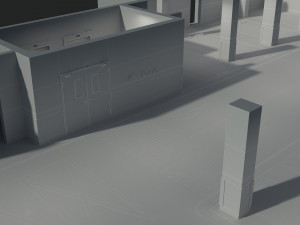 Garage Underground parking lot Model 3D