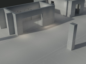 Garage Underground parking lot Model 3D