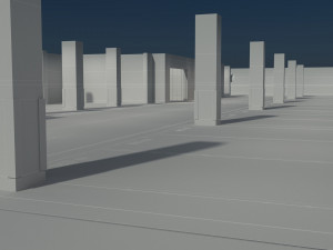 Garage Underground parking lot Model 3D