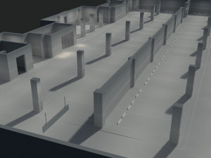 Garage Underground parking lot Model 3D