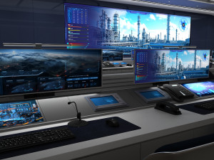 Modern control room Model 3D