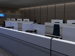 Modern control room Model 3D
