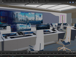 Modern control room Model 3D