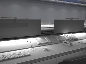 Modern control room Model 3D