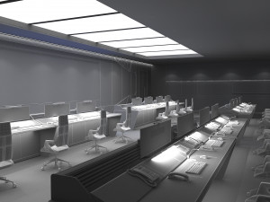Modern control room Model 3D
