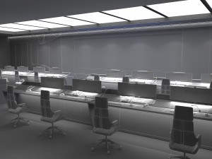 Modern control room Model 3D