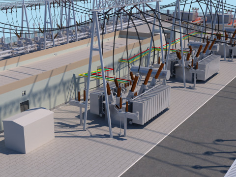 Substation Model 3D
