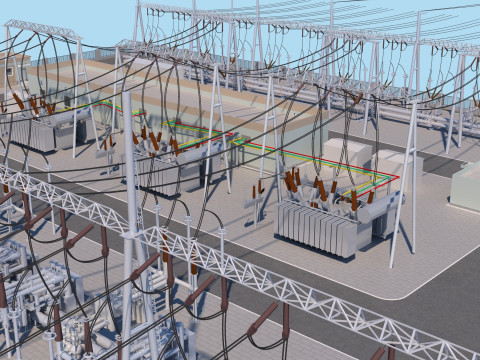 Substation Model 3D