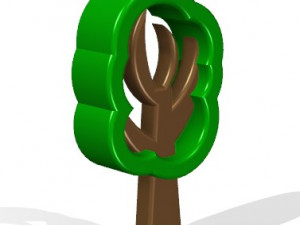 Wood from cartoon Modello 3D
