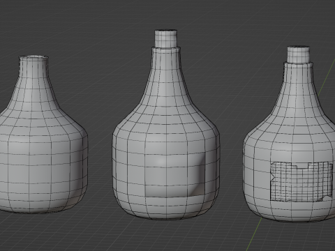 Bottle of rum 3D Model