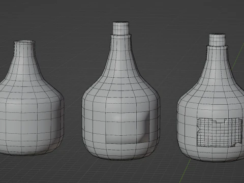Bottle of rum 3D Model