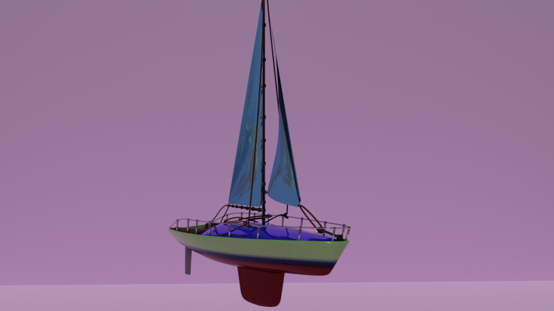 Yacht 3D Model .c4d .max .obj .3ds .fbx .stl .blend 