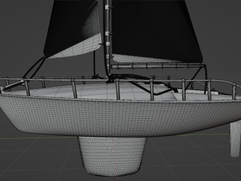 Yacht 3D Model