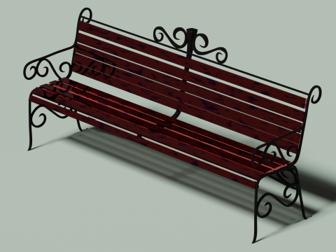 Park bench 3D Model