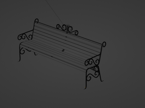 Park bench 3D Model