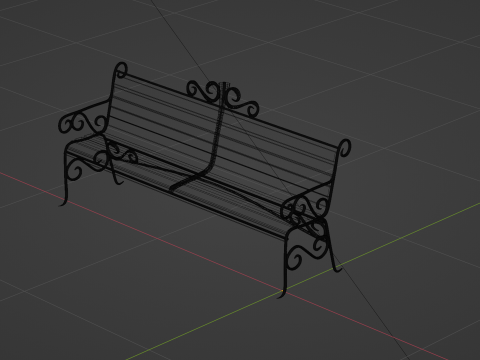 Park bench 3D Model