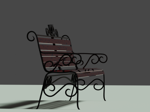 Park bench 3D Model