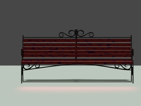 Park bench 3D Model