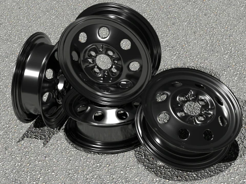 मुद्रांकित पहिये 3D मॉडल