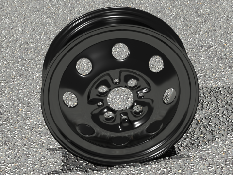 Stamped wheels 3D 모델