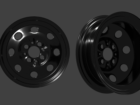 Stamped wheels 3D 모델