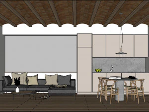 LIVING ROOM Ap Napoles 3D Model