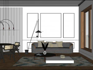 LIVING ROOM Ap Bora 3D Model